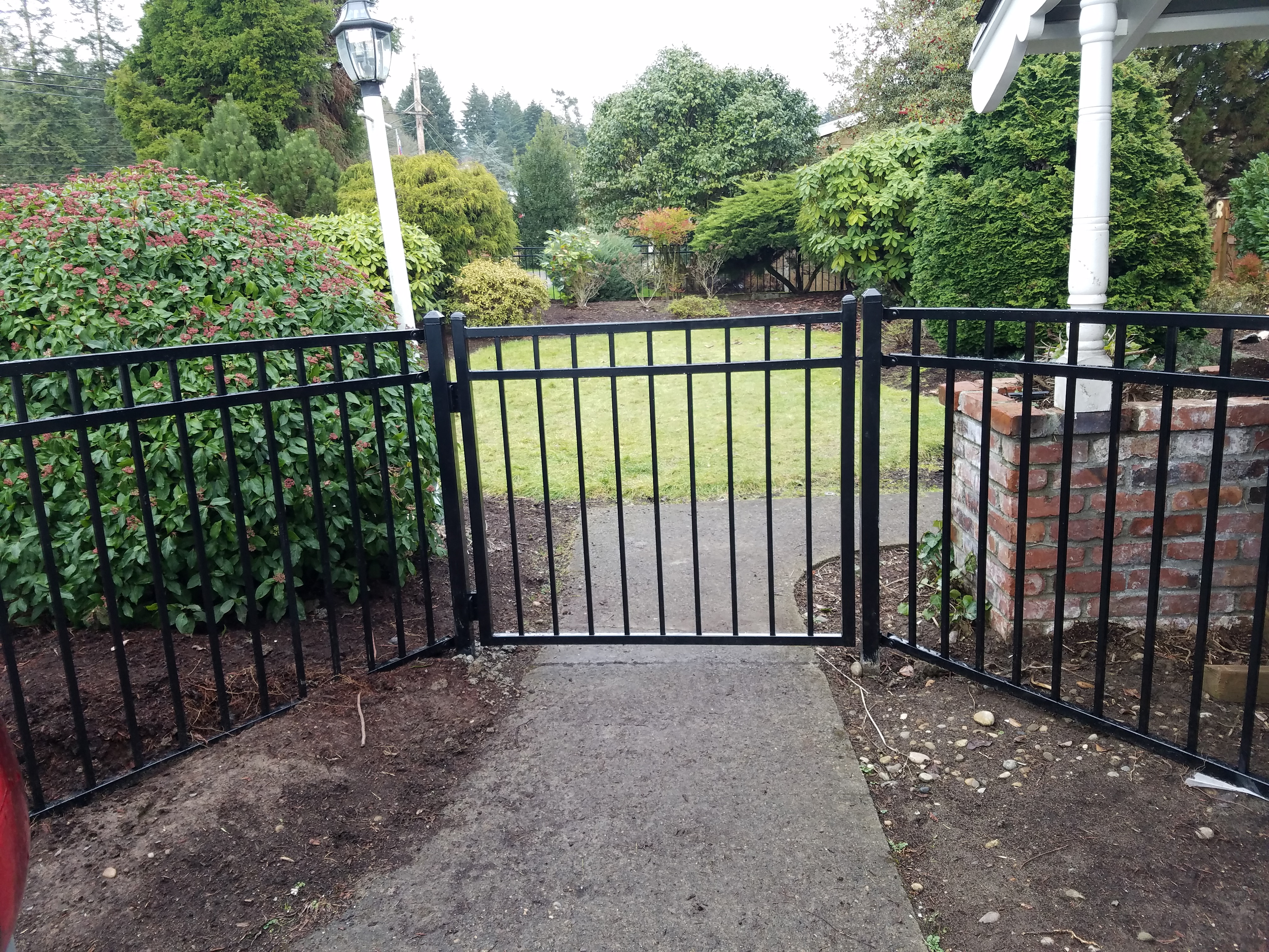 residential 4ft ornamental iron walk gate..